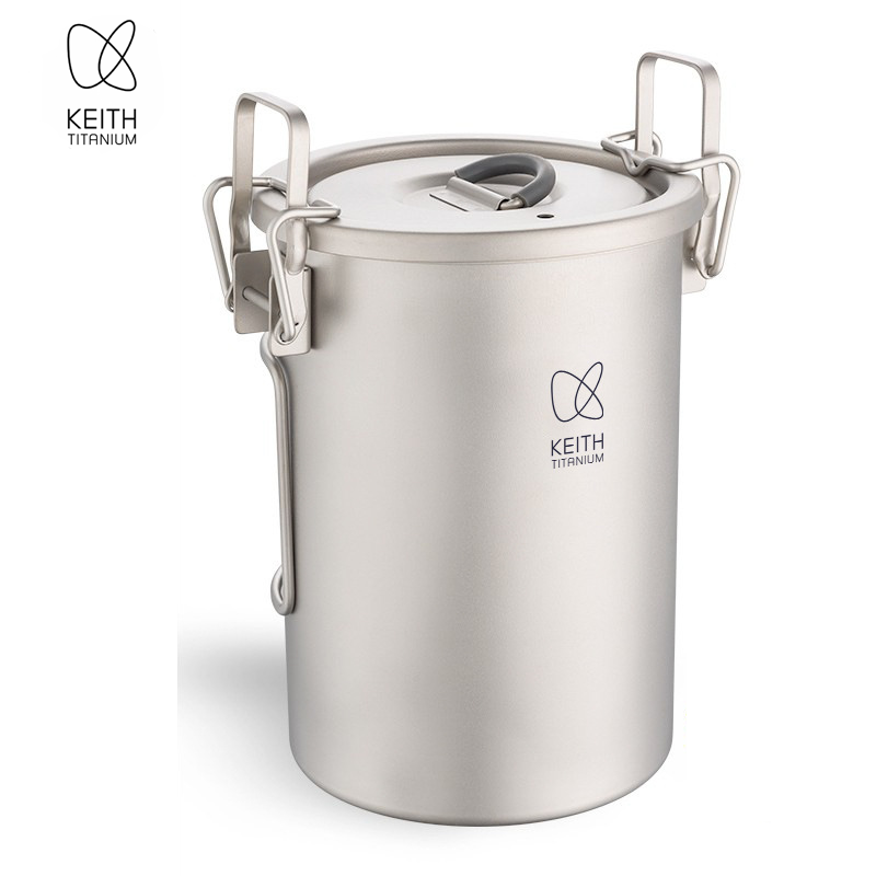 Camping Cooking Accessories - KEITH Panci Nasi Titanium Murni, Panci