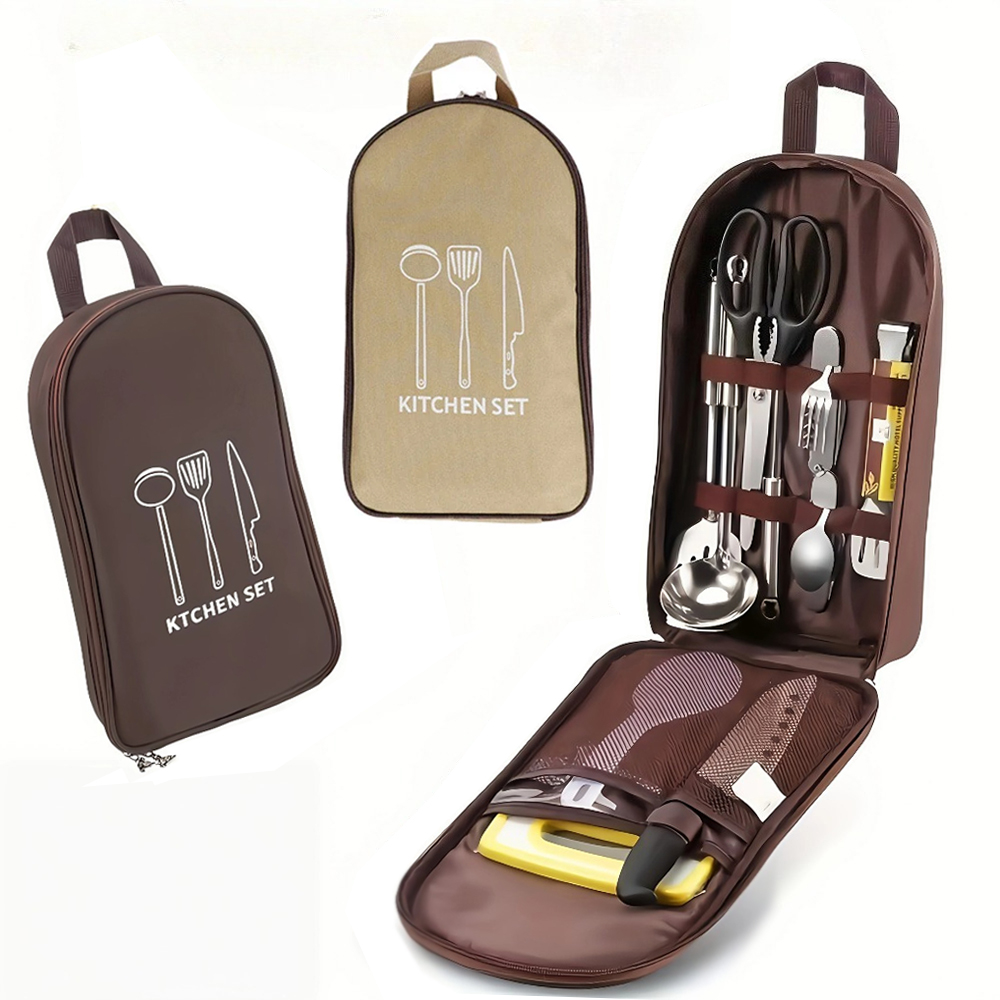 Camping Cooking Utensil Bag - Tas Masak Luar Ruangan Portabel Tas