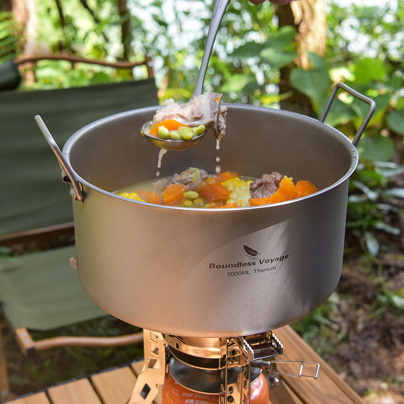 Mess Kit Titanium - Boundless Voyage panci Titanium 5,0 L