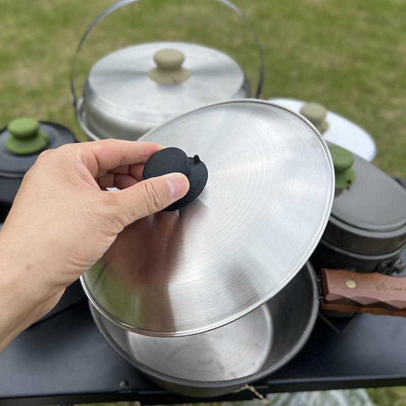 Camping Cooking Pot With Lid - 1 Buah Kenop Tutup Panci Silikon