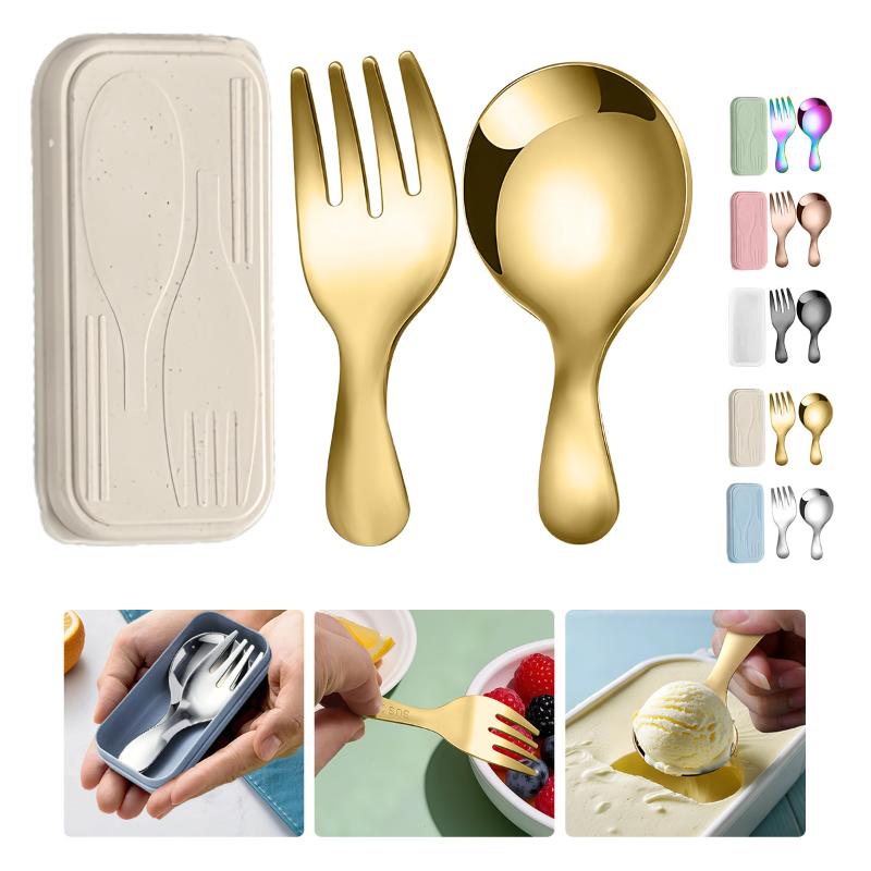 Camping Cooking Set Stainless Steel - Set Peralatan Makan Baja Tahan Karat