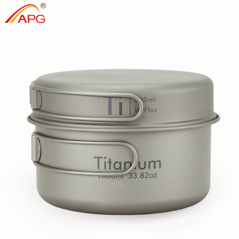 Mess Kit Titanium - APG panci Titanium sangat ringan, panci