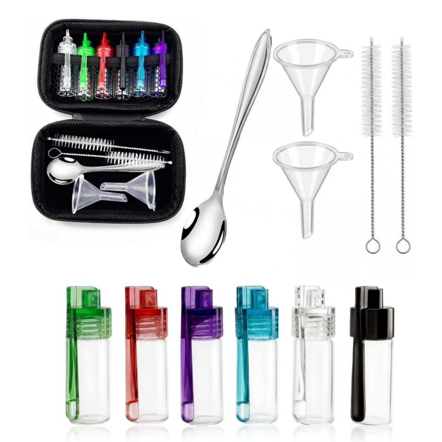 Camping Cooking Box Set - 6PCS Wadah Bumbu Perjalanan dengan Sendok,
