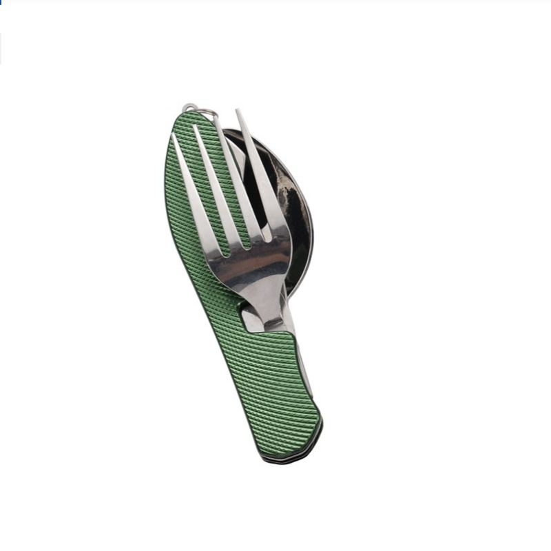 Camping Cooking Set Stainless Steel - Set Peralatan Makan Lipat dari Baja