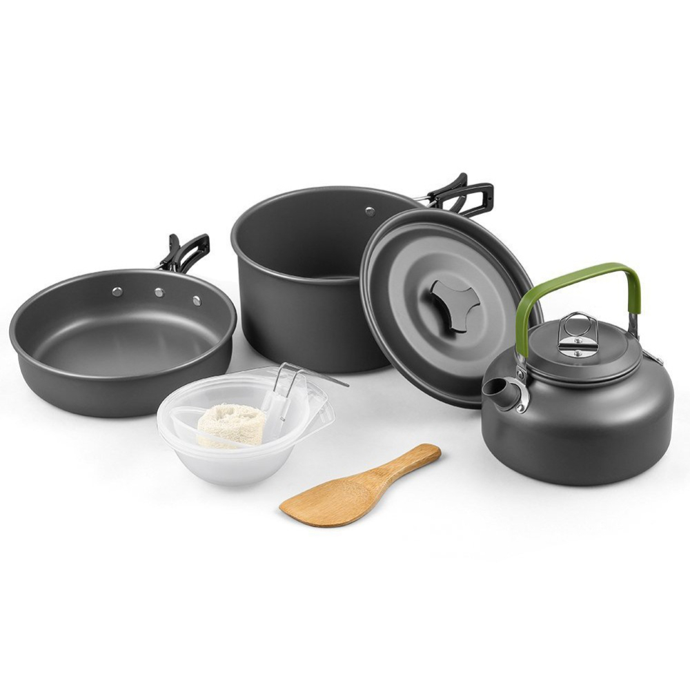 Camping Cooking Set Non Stick - Set peralatan masak berkemah luar ruangan