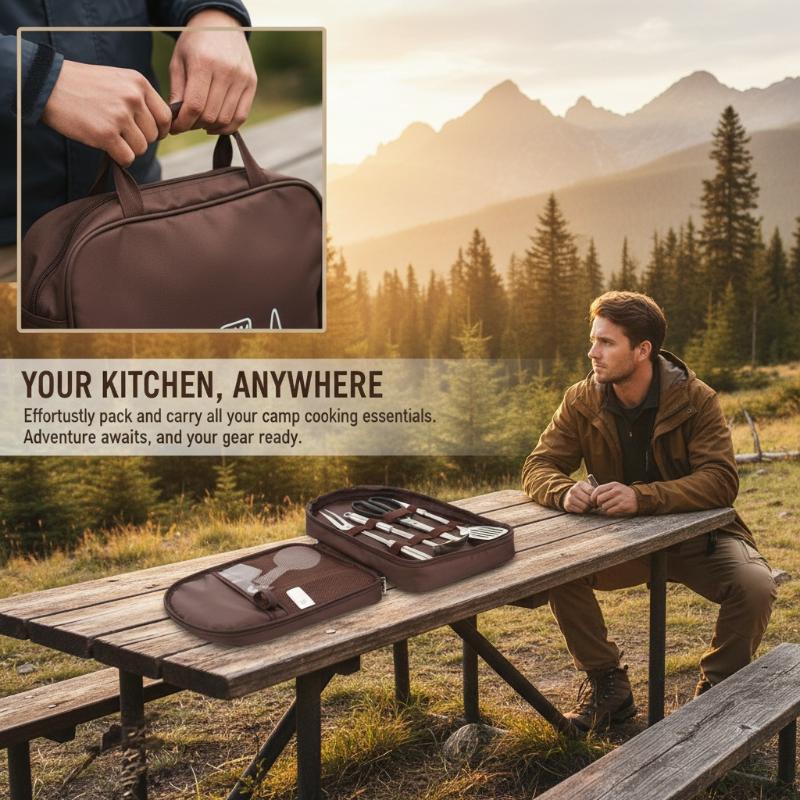 Camping Cooking Utensil Bag - Tas Memasak Luar Ruangan Tas Penyimpanan