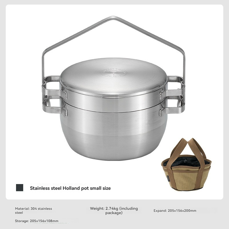 Camping Hanging Cooking Pot - Panci gantung stainless steel DO-25 yang