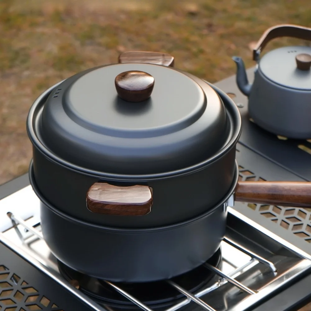 Camping Cooking Pot With Lid - Set Panci Masak Camping 3L dari