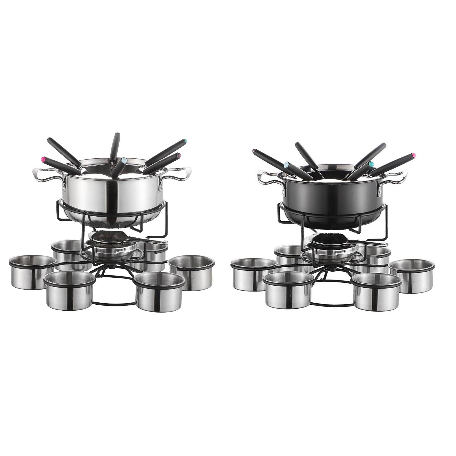 Camping Cooking Set Stainless Steel - Set Panci Fondue Kompor Masak Multifungsi