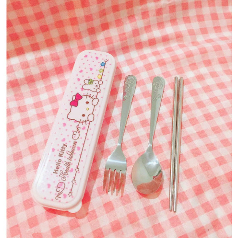 Camping Cooking Set Stainless Steel - Set Peralatan Makan Hello Kitty dari