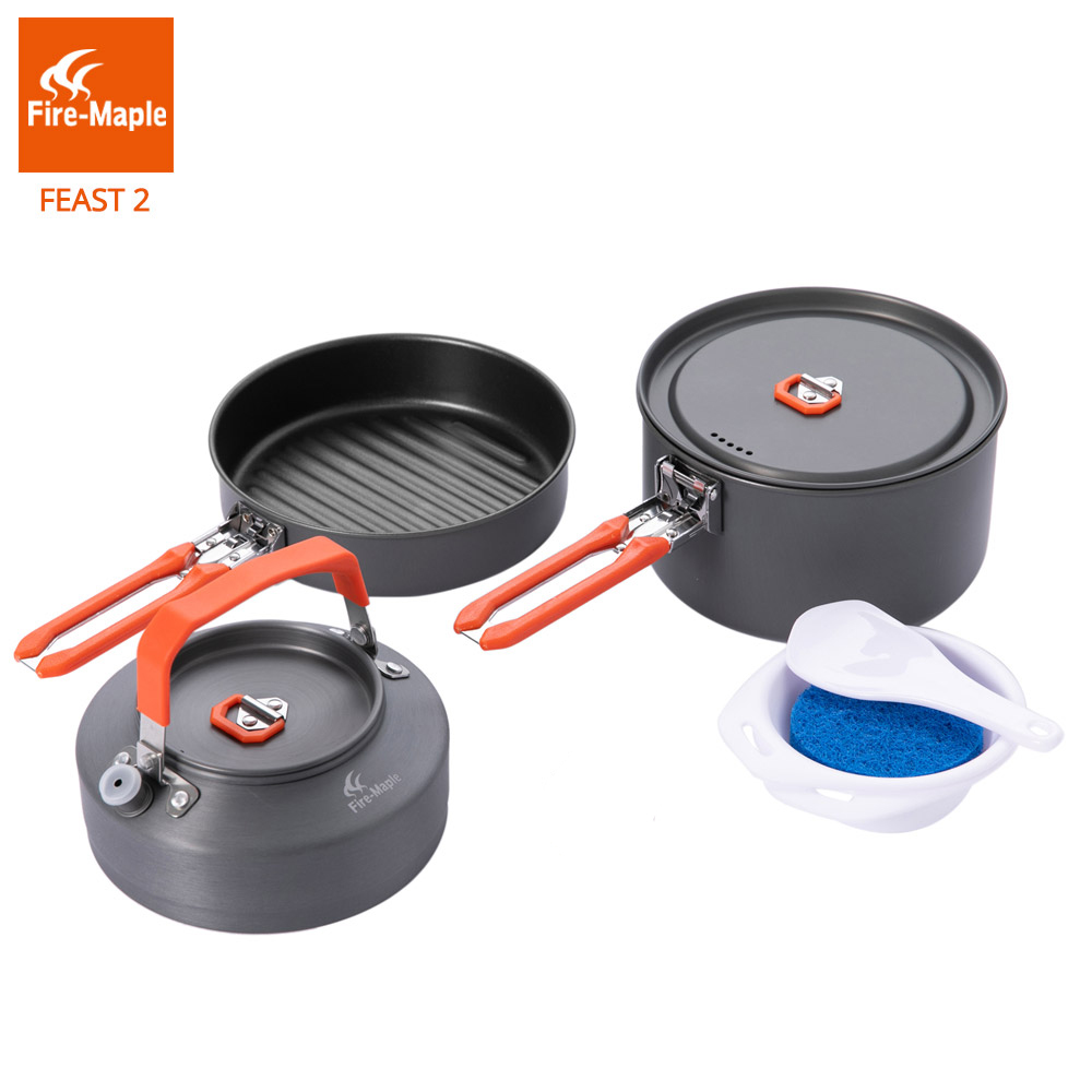 Camping Cooking Box Set - Api Maple Piknik Panci Panci Set