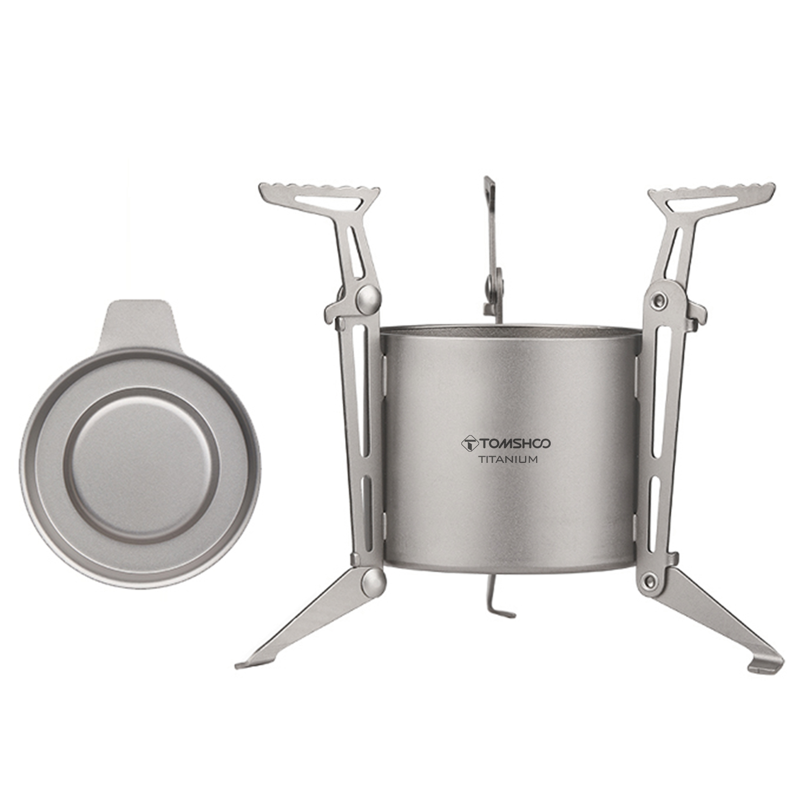 Camping Cooking Pot With Lid - TOMSHOO Ti Kompor Alkohol dan Tutup
