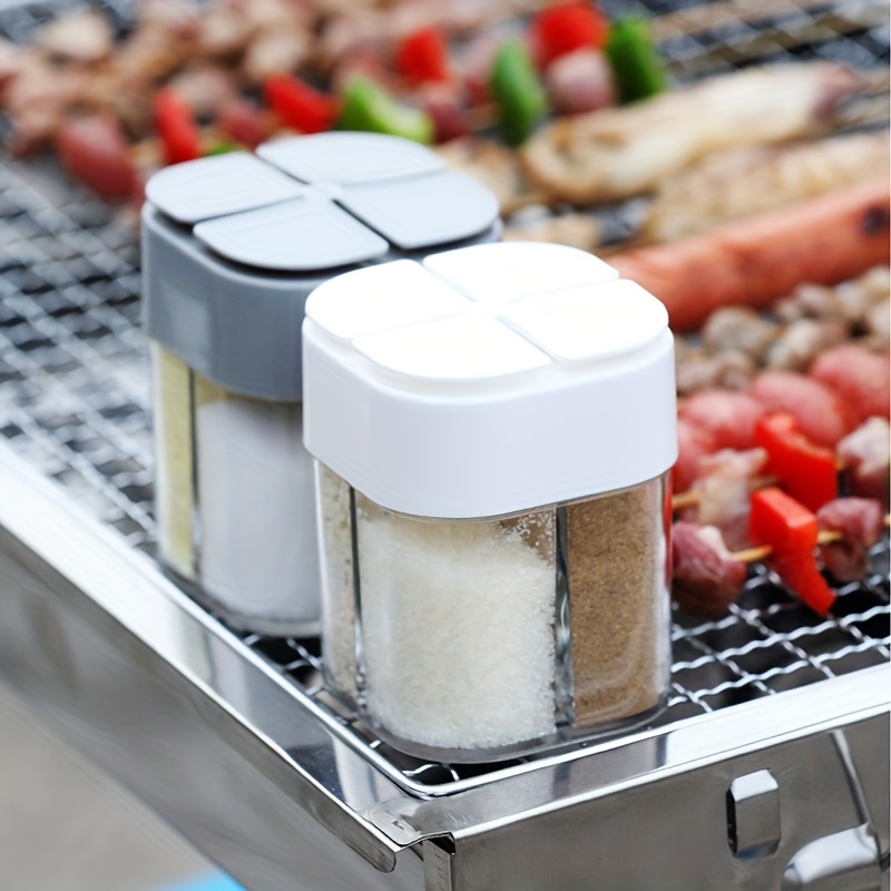 Camping Cooking Set Stainless Steel - Pengocok bumbu berkemah 4in1, toples bumbu