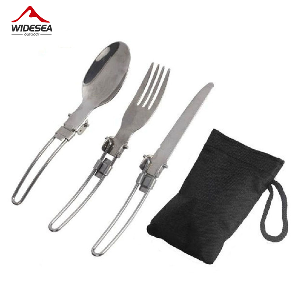 Camping Cooking Set Stainless Steel - 3 Buah 1 Set Peralatan Makan