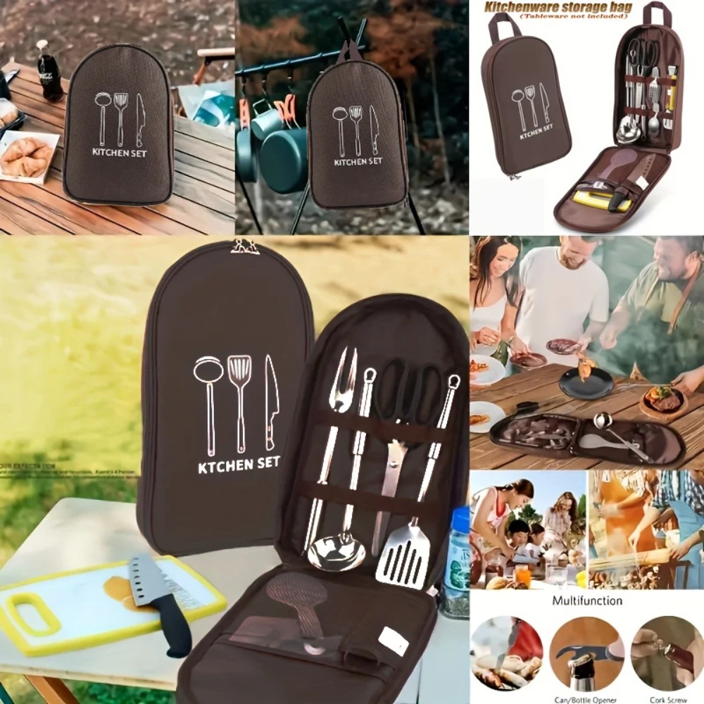 Tas Masak Luar Ruangan Portabe - Camping Cooking Utensil Bag ulasan dan harga