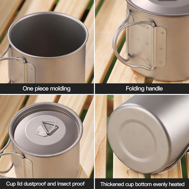 Mug Camping Titanium dengan Pe - Camping Cooking Utensil Bag ulasan dan harga