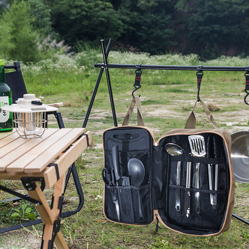 8 Buah Set Peralatan Masak Dap - Camping Cooking Set Stainless Steel ulasan dan harga