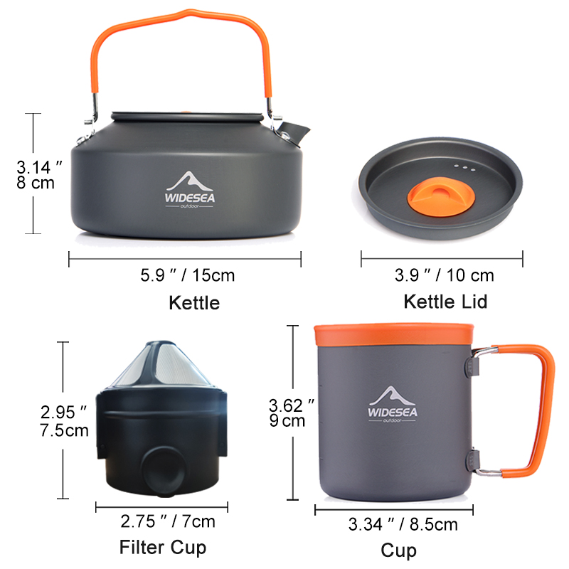 Widesea Berkemah Kopi Peralata - Camping Cooking Box Set ulasan dan harga