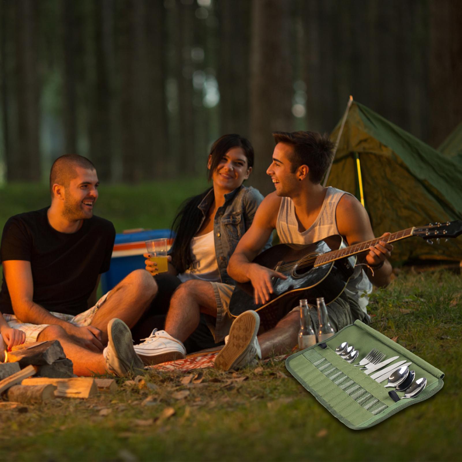 Tas Gulung Peralatan Makan Ber - Camping Cooking Box Set ulasan dan harga