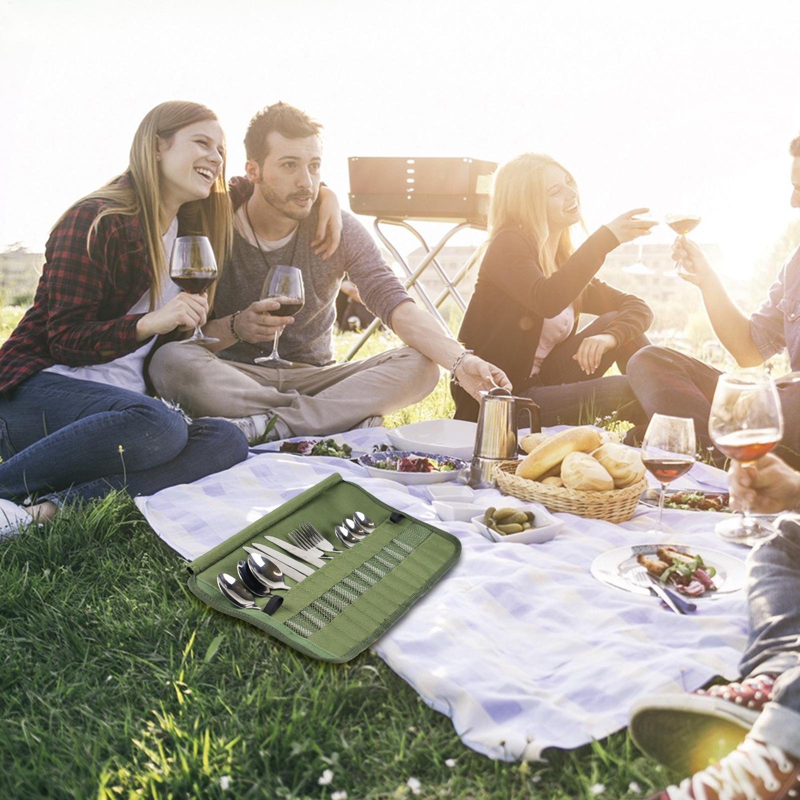 Tas Gulung Peralatan Makan Ber - Camping Cooking Box Set ulasan dan harga