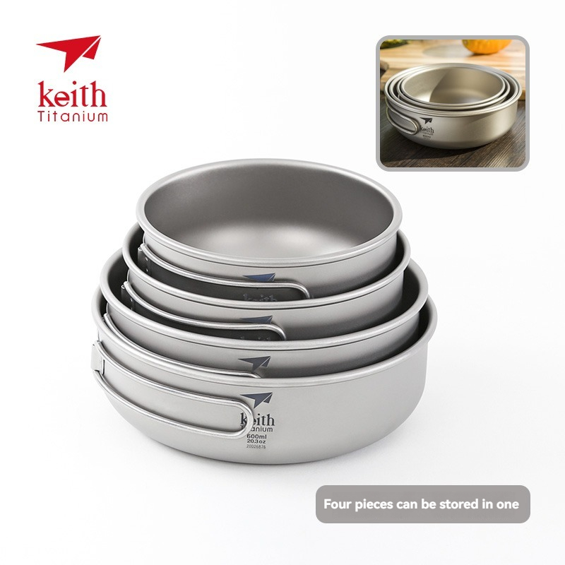 Keith Camping Titanium Bowls 3 - Mess Kit Titanium ulasan dan harga