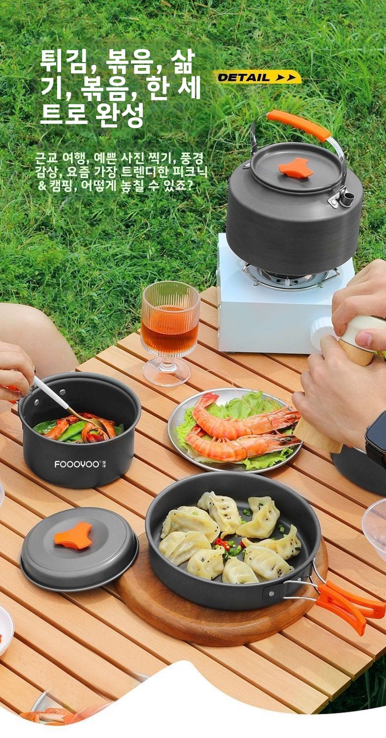 Set Peralatan Masak Camping Ou - Camping Cooking Set Non Stick ulasan dan harga