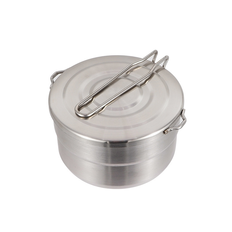 Panci Masak Stainless Steel un - Camping Cooking Pot With Lid ulasan dan harga
