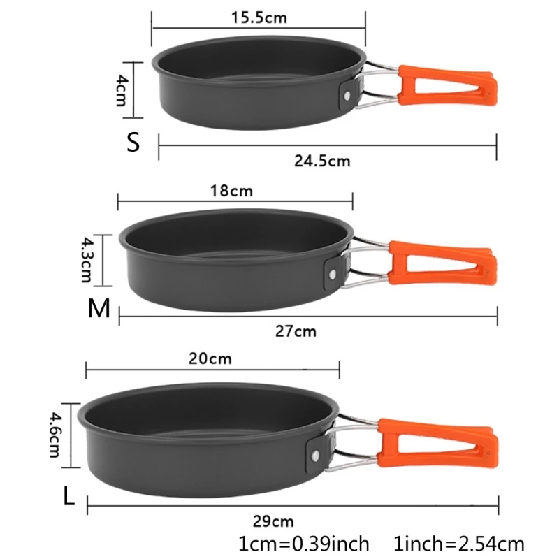 Wajan penggorengan portabel, d - Camping Cooking Set Non Stick ulasan dan harga