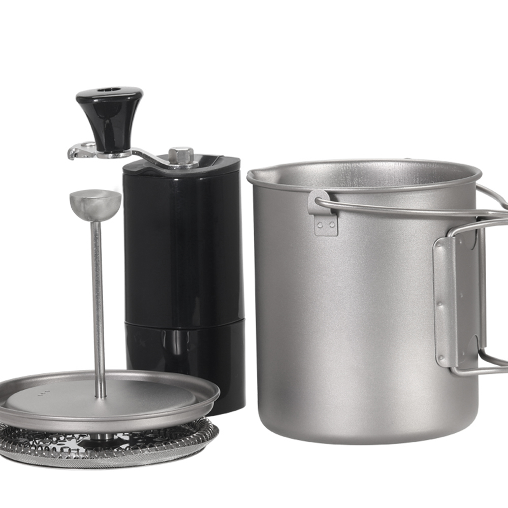 Lixada cangkir kopi Titanium 7 - Camping Cooking Set Stainless Steel ulasan dan harga