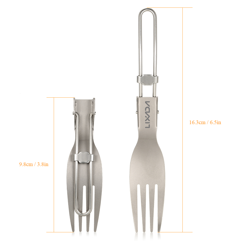 Lixada garpu lipat Titanium, U - Mess Kit Titanium ulasan dan harga
