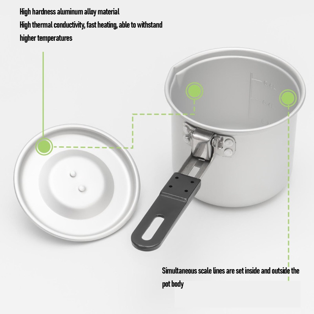 Panci Masak untuk Berkemah, Pa - Camping Cooking Pot With Lid ulasan dan harga