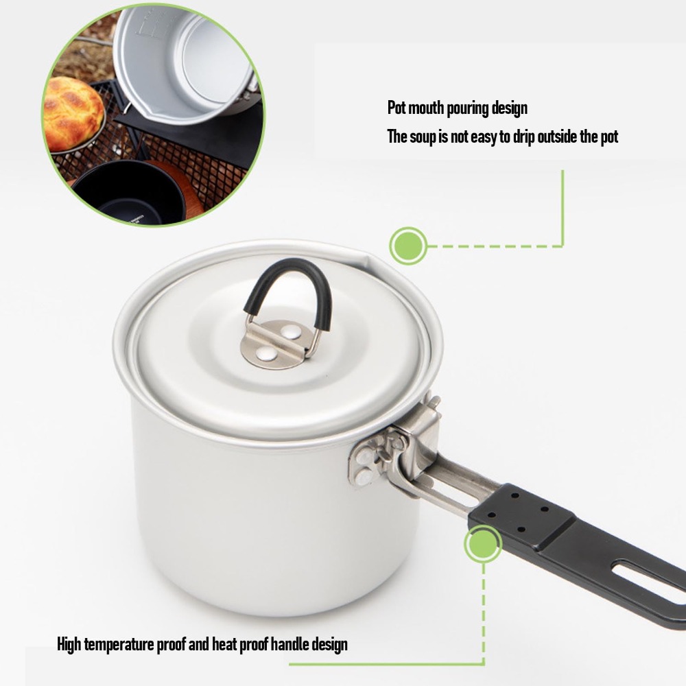 Panci Masak untuk Berkemah, Pa - Camping Cooking Pot With Lid ulasan dan harga