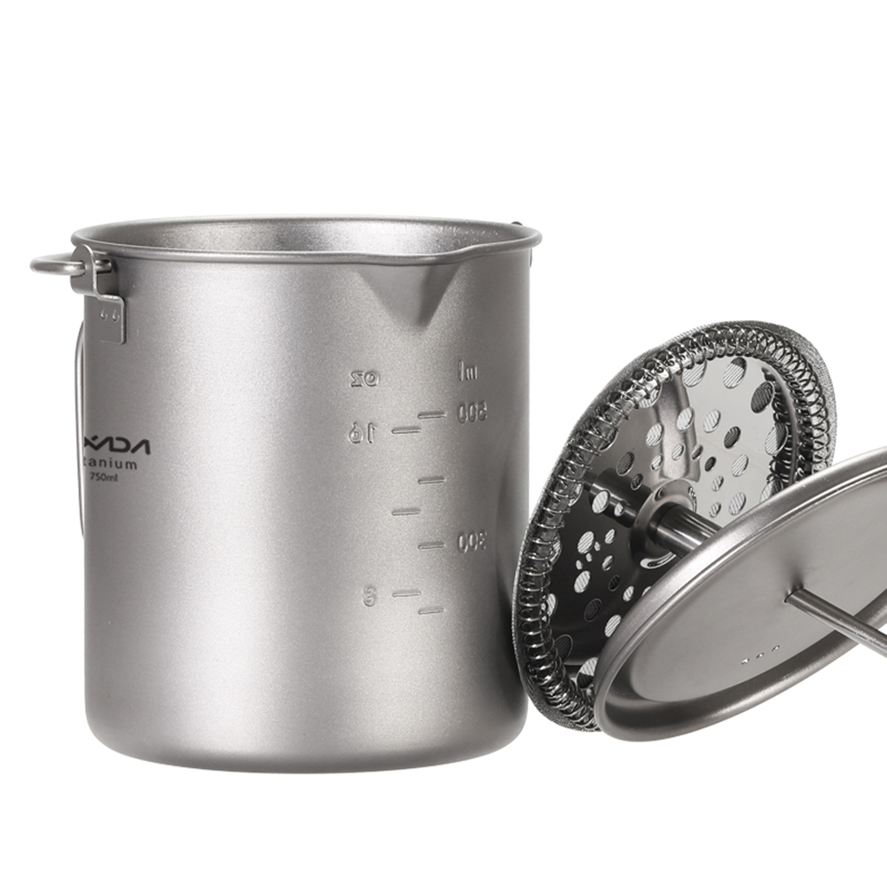 Cangkir Kopi Titanium Lixada 7 - Camping Cooking Pot With Lid ulasan dan harga