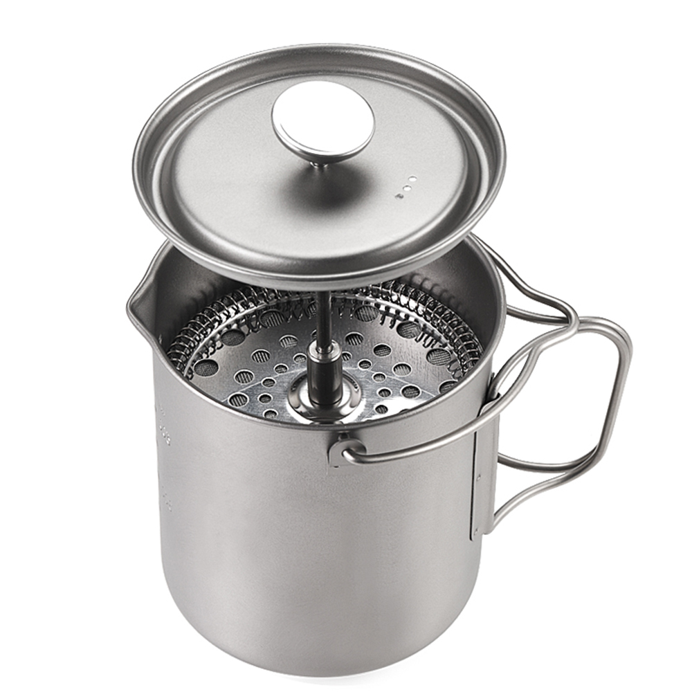 Cangkir Kopi Titanium Lixada 7 - Camping Cooking Pot With Lid ulasan dan harga