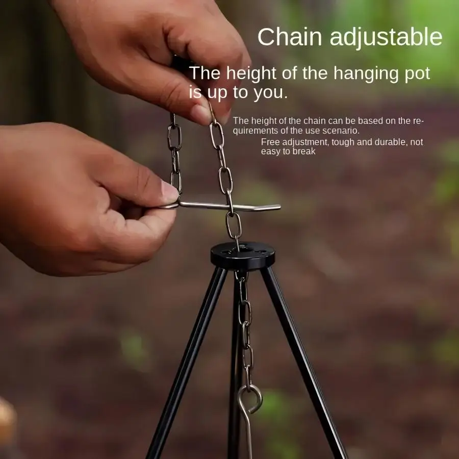 TRALOW Penyangga Tripod Lipat  - Camping Hanging Cooking Pot ulasan dan harga