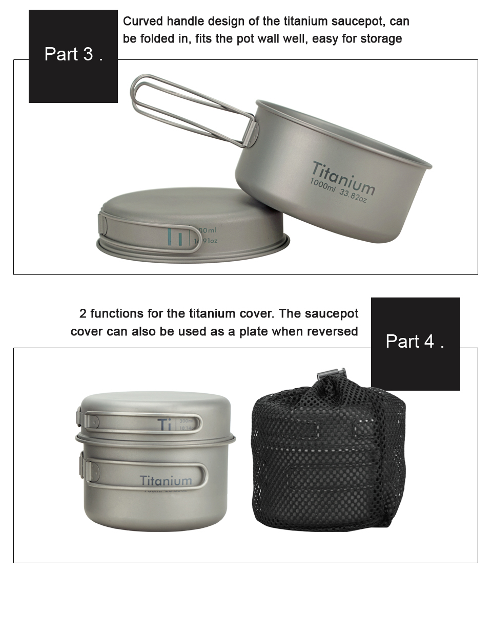 APG panci Titanium sangat ring - Mess Kit Titanium ulasan dan harga
