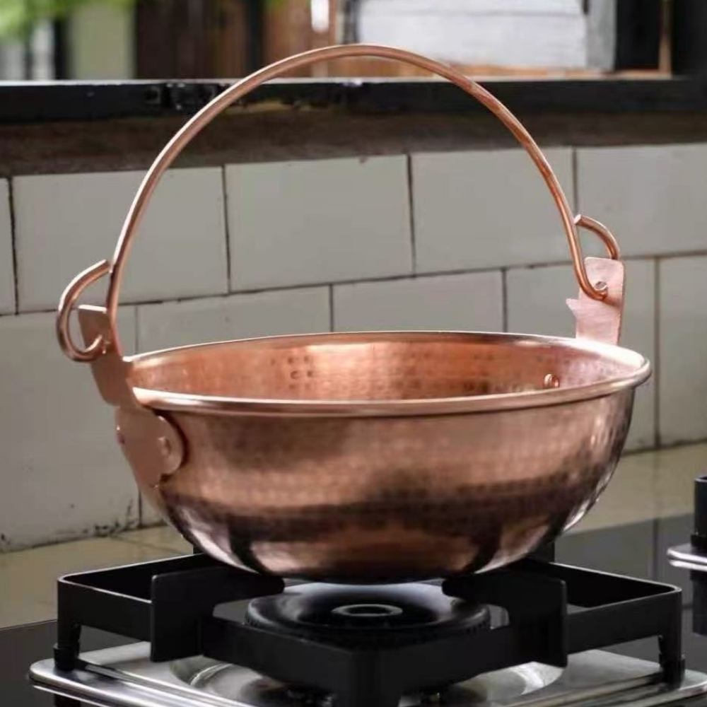 Panci Gantung Tembaga Vintage, - Camping Hanging Cooking Pot ulasan dan harga