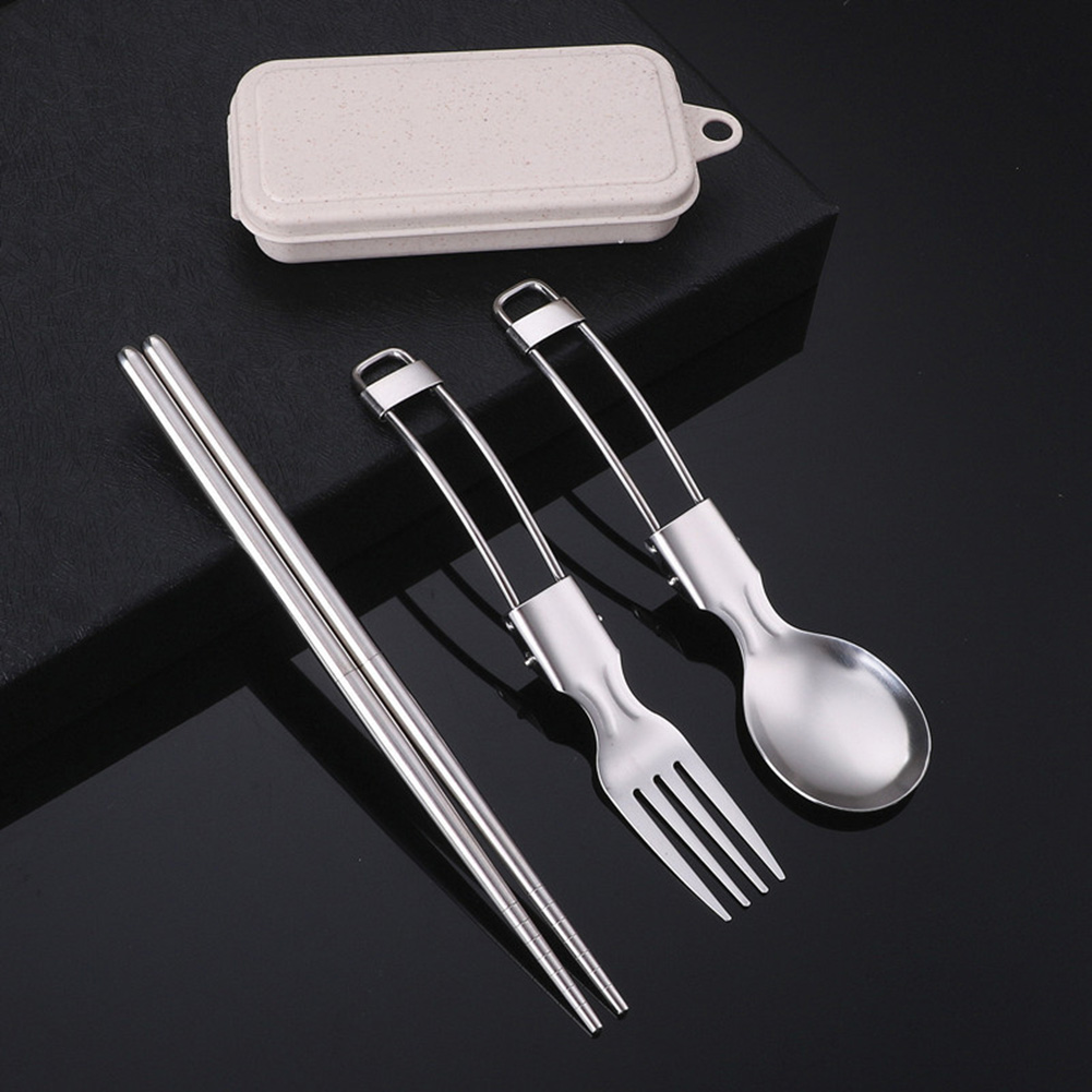 Peralatan makan piknik, perala - Camping Cooking Set Stainless Steel ulasan dan harga