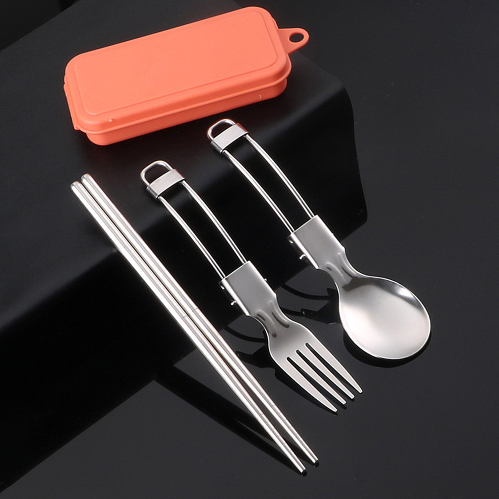 Peralatan makan piknik, perala - Camping Cooking Set Stainless Steel ulasan dan harga