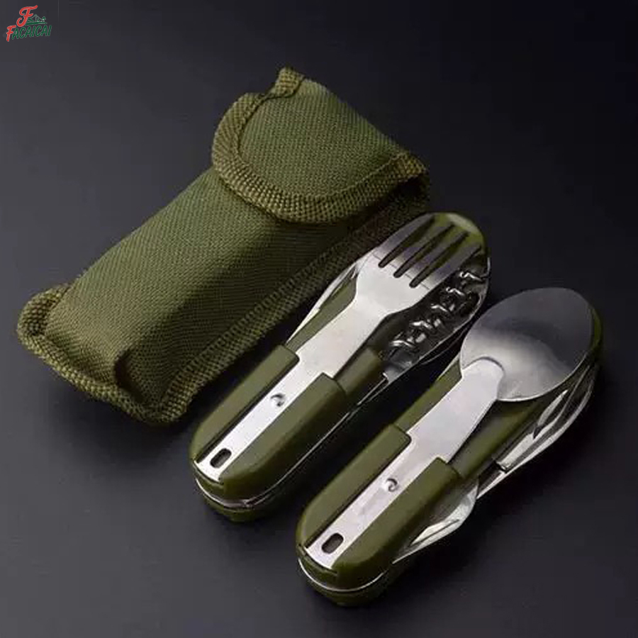 Peralatan Berkemah 5-in-1 Set  - Camping Cooking Set Stainless Steel ulasan dan harga