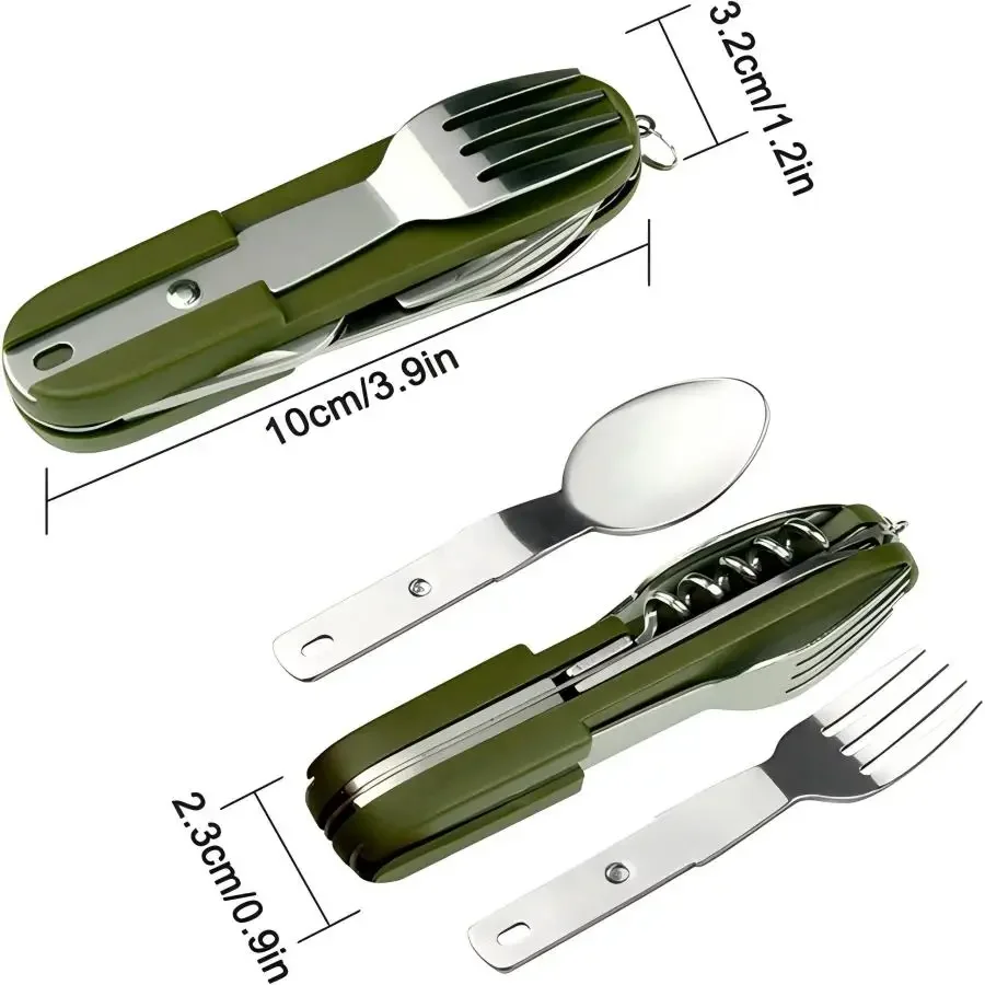 Peralatan Berkemah 5-in-1 Set  - Camping Cooking Set Stainless Steel ulasan dan harga