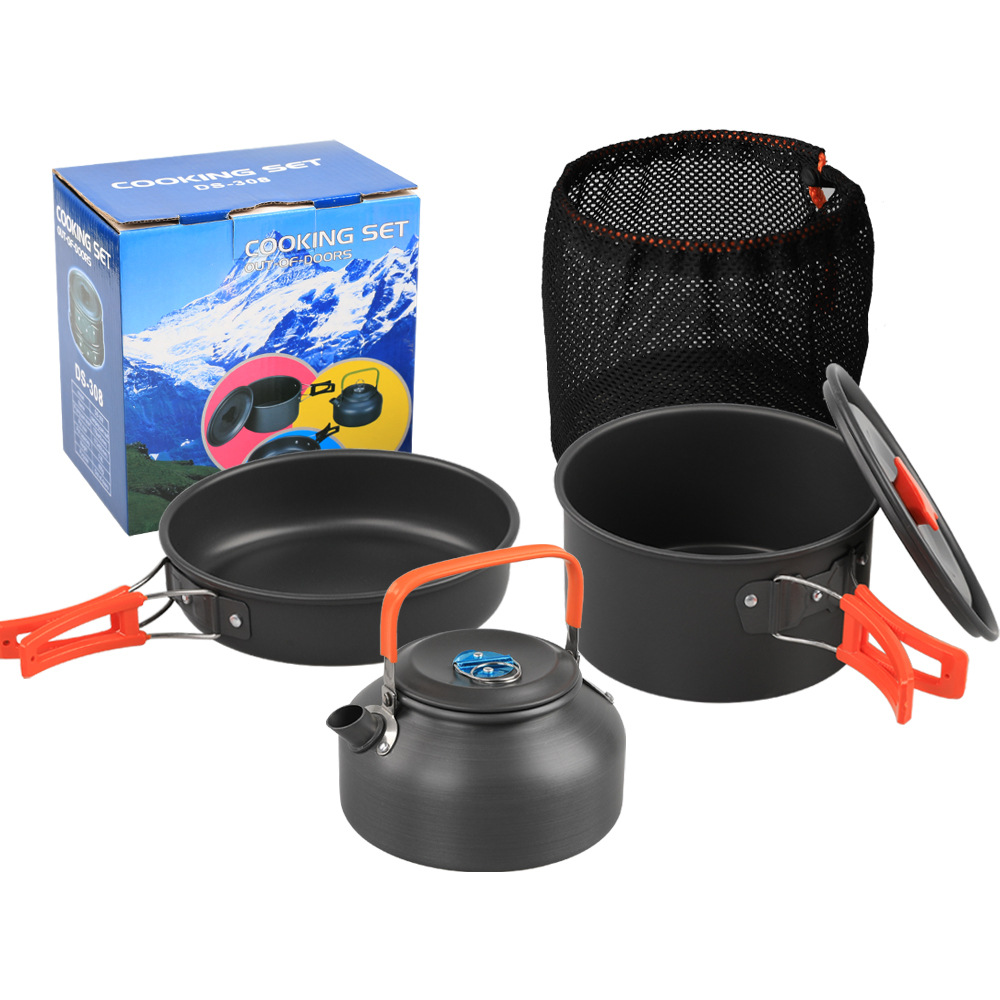 Set peralatan masak berkemah l - Camping Cooking Set Non Stick ulasan dan harga