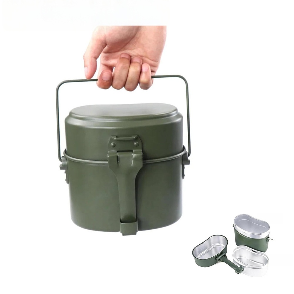 3 Pcs Set Kotak Makan Aluminiu - Camping Cooking Box Set ulasan dan harga