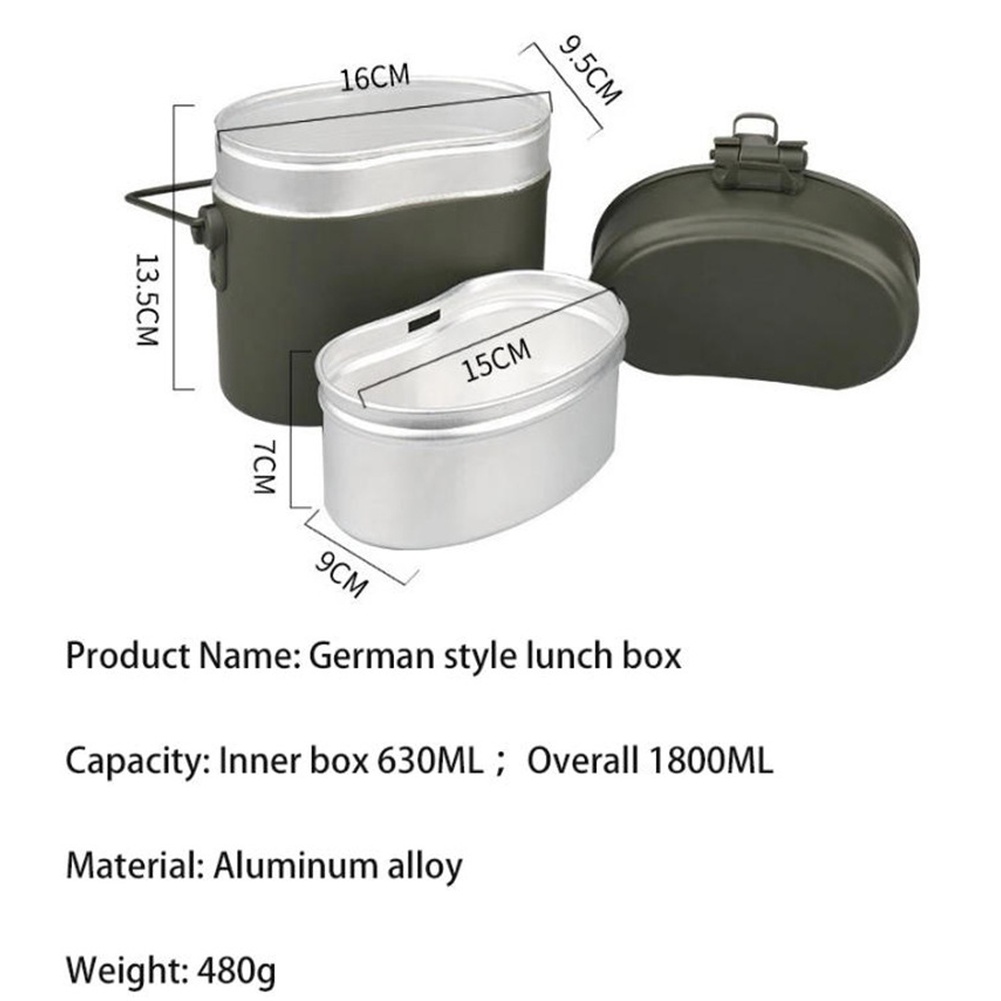 3 Pcs Set Kotak Makan Aluminiu - Camping Cooking Box Set ulasan dan harga