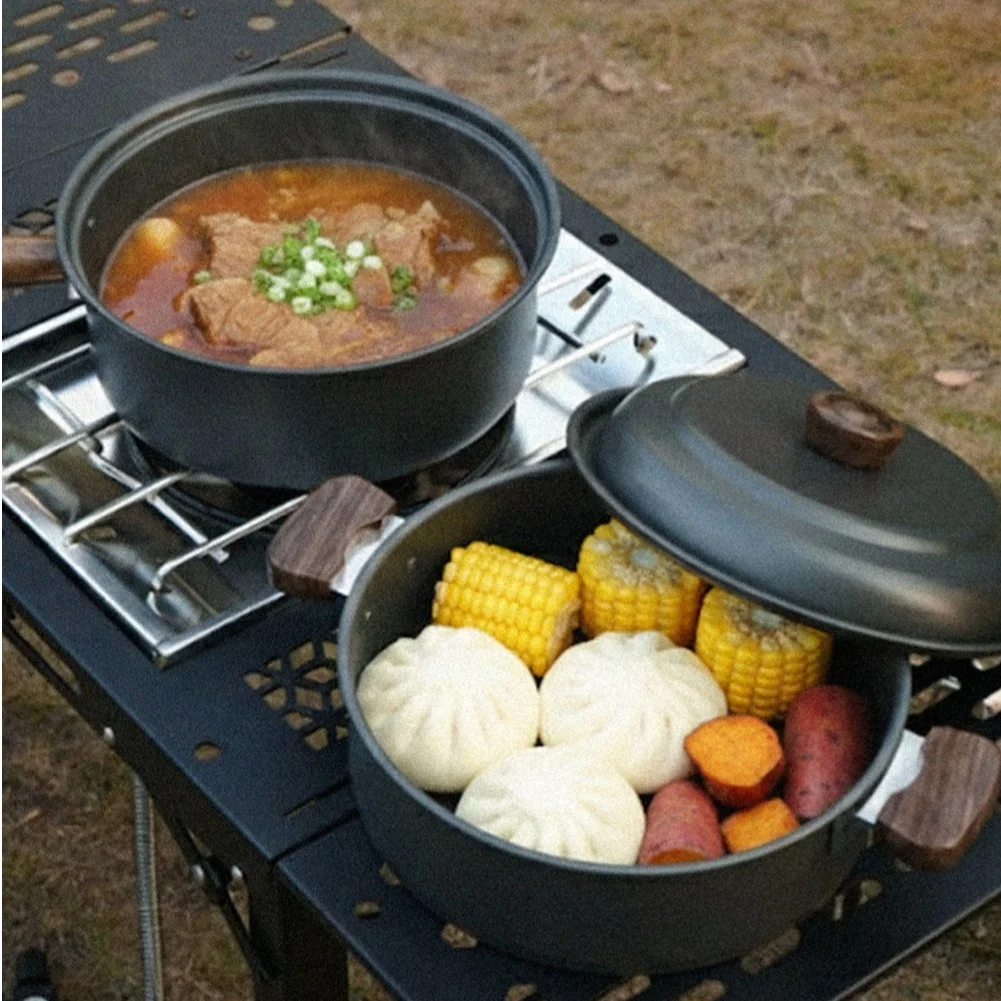 Set Panci Masak Camping 3L dar - Camping Cooking Pot With Lid ulasan dan harga