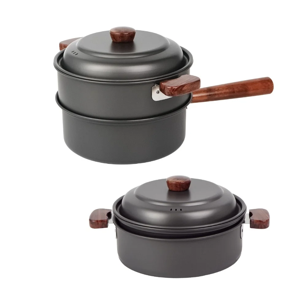 Set Panci Masak Camping 3L dar - Camping Cooking Pot With Lid ulasan dan harga
