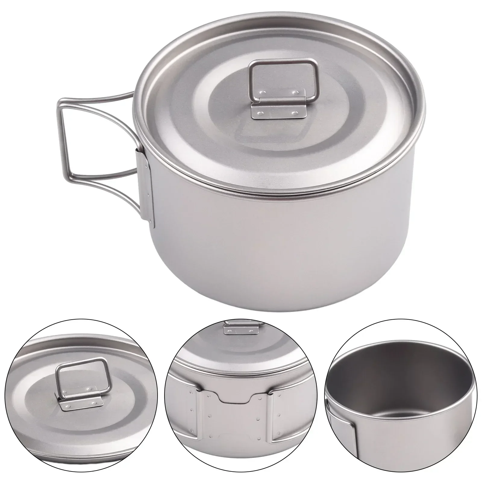 Mangkuk Titanium dengan pegang - Camping Cooking Pot With Lid ulasan dan harga