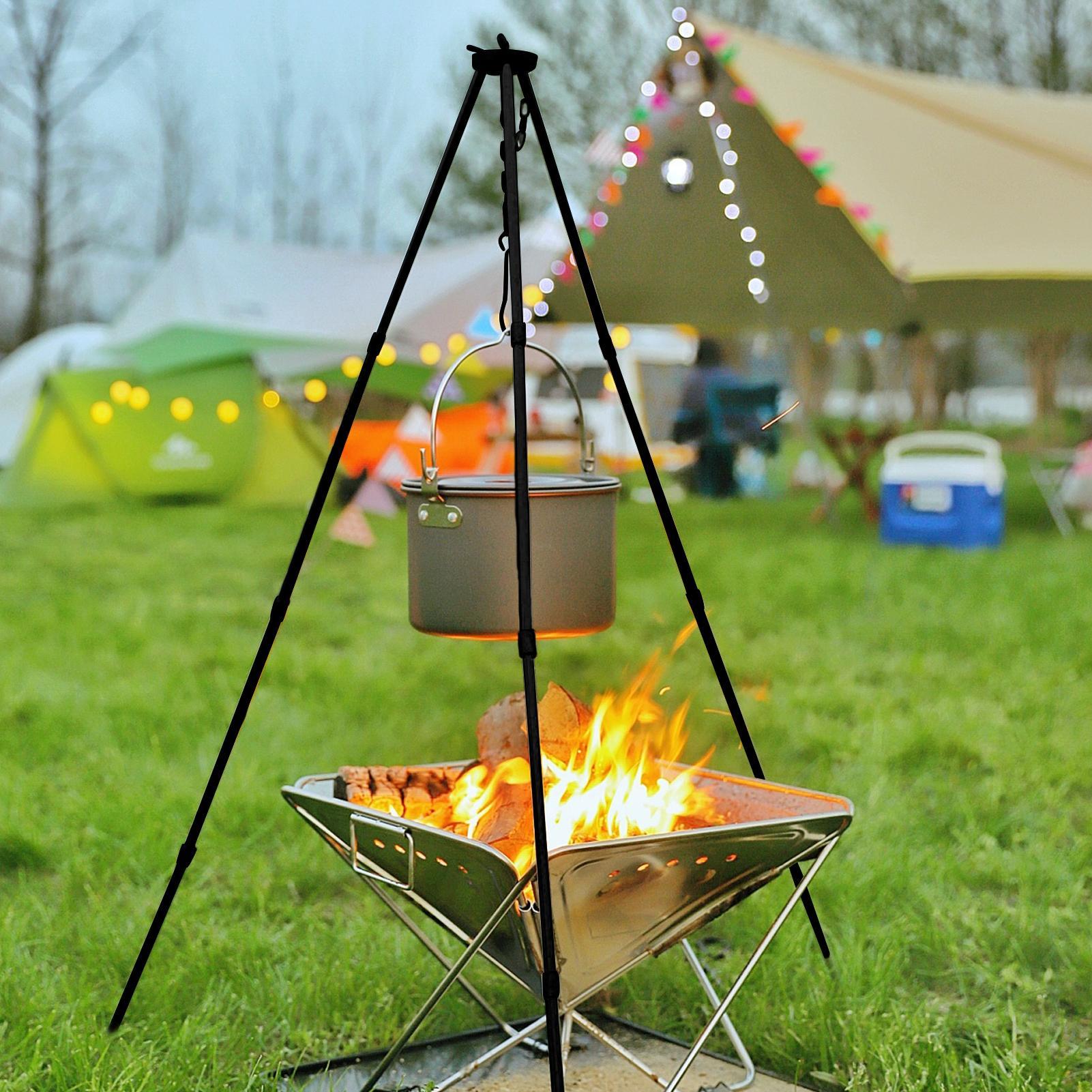 Tripod Api Unggun Besar untuk  - Camping Hanging Cooking Pot ulasan dan harga