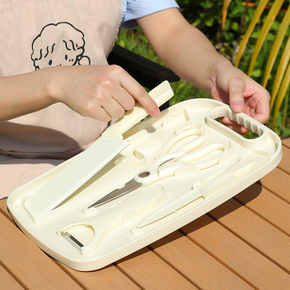 Set Piknik Portabel Pisau Pera - Camping Cooking Set Stainless Steel ulasan dan harga