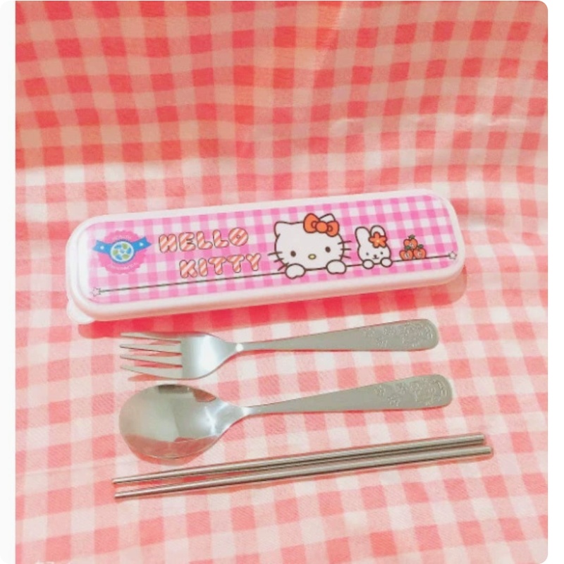 Set Peralatan Makan Hello Kitt - Camping Cooking Set Stainless Steel ulasan dan harga